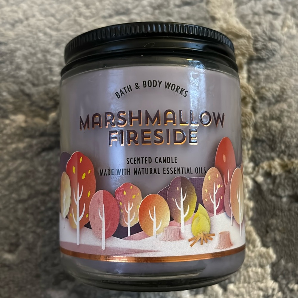 Marshmallow scented candle.